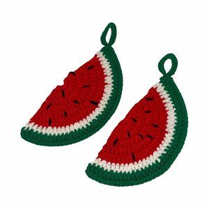 Handmade Hand Crafted Watermelon Fruit Pot Holders
